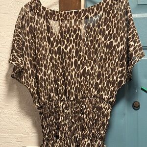 Stylish Brown Patterned Crop Top